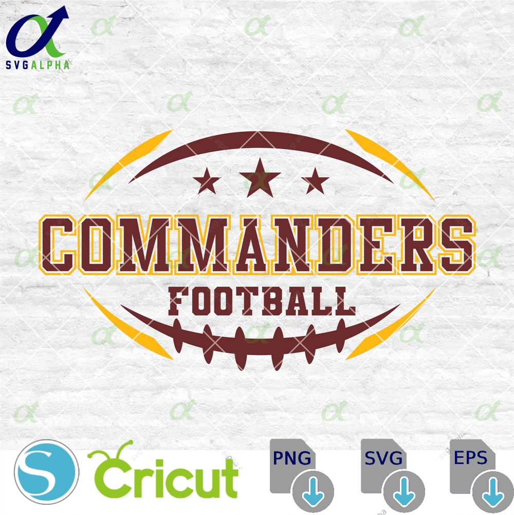 Commanders Football Svg Football Svg Sports Svg Football Shirt Sublimation Designs Png Dxf Jpg Eps